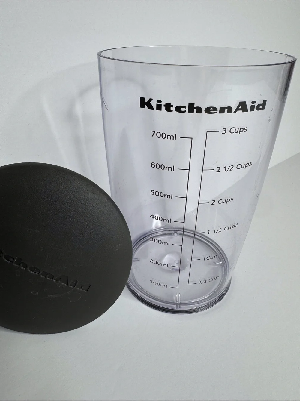 KitchenAid 3 Cup 700ml BPA-free Blending Jar Cup with Lid Accessory Hand Blender